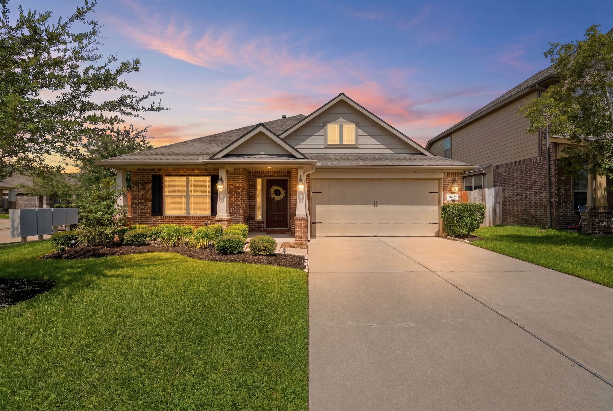 18227 Tacoma Ridge Drive Tomball, TX 77377 - Photo 1 of 45 Twilight view showcasing the home's inviting presence and evening charm.