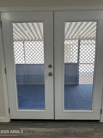 a view of front door