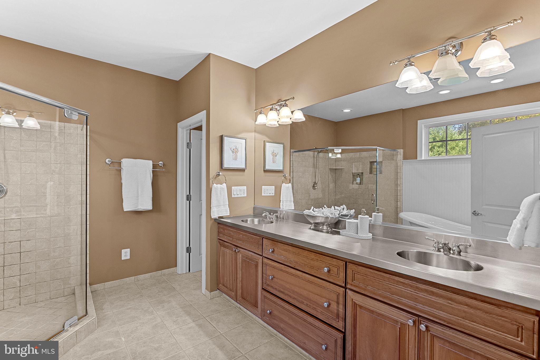 10 Crouch Street Sterling, VA 20165 - Photo 40 of 97 Primary Bath w/ SS Topped Dual Sink Vanity