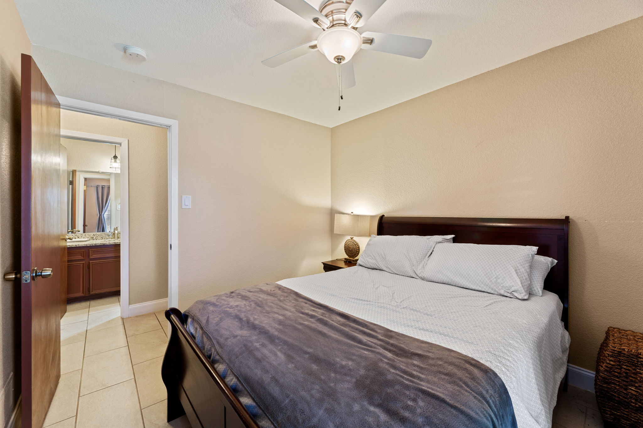 1602 Plateau Ridge Cedar Park, TX 78613 - Photo 15 of 29 Bedroom featuring ceiling fan and light tile patterned floors