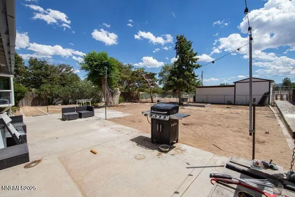 a outdoor view with a sitting space