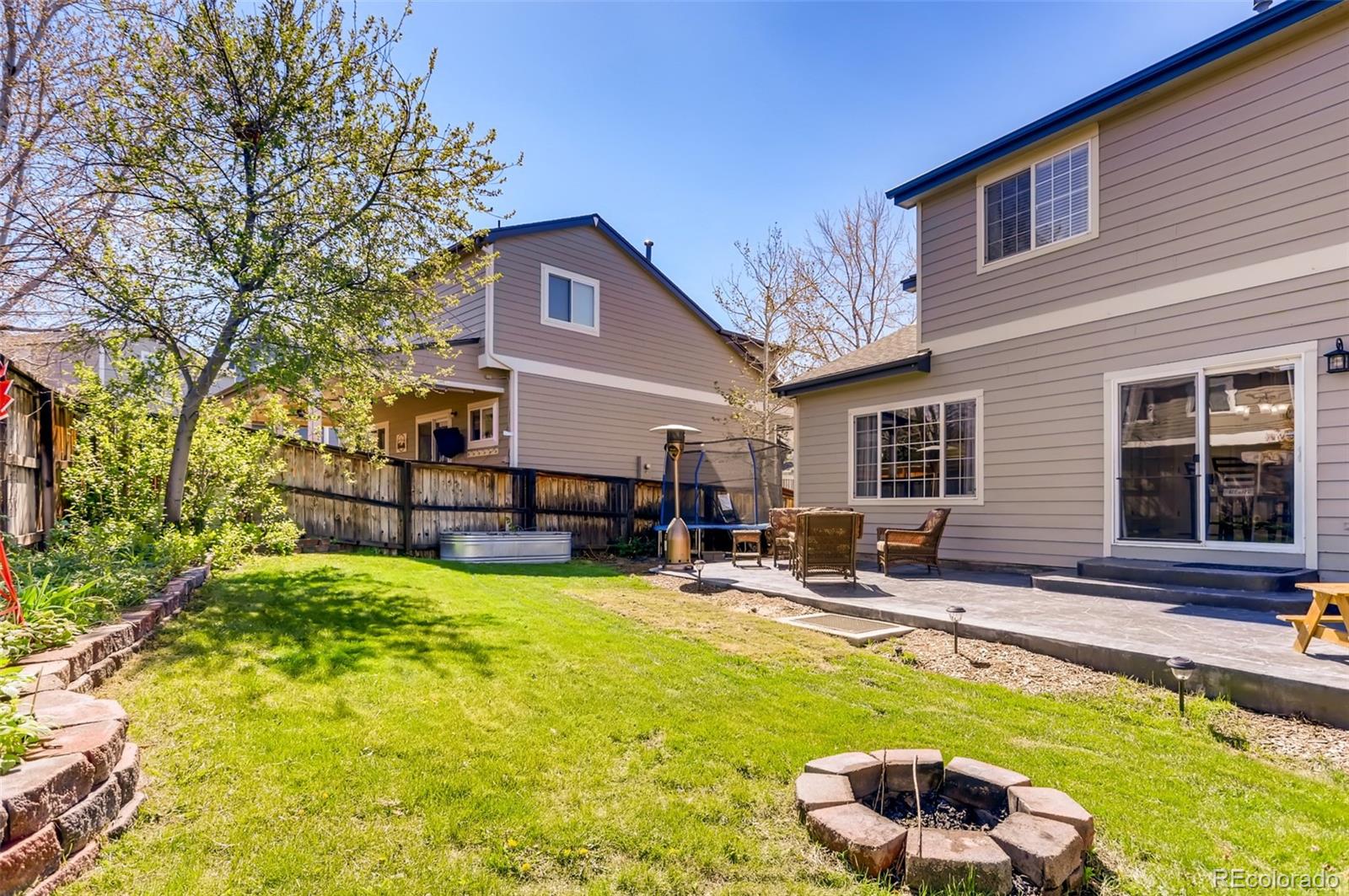 1091 Riddlewood Road Highlands Ranch, CO 80129 - Photo 23 of 26 a swimming pool with outdoor seating and yard