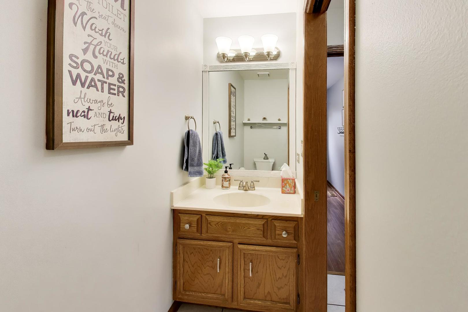 873 Hampton Drive Carol Stream, IL 60188 - Photo 20 of 43 a bathroom with a sink and a mirror