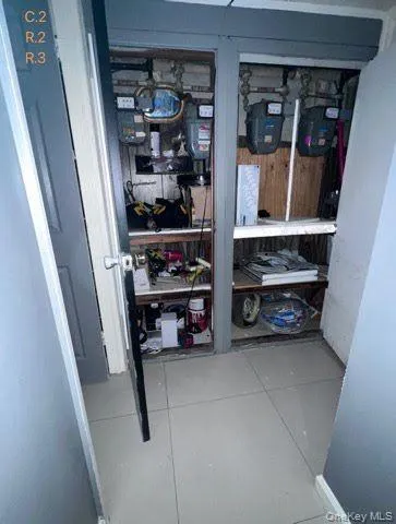 a room with storage and utility