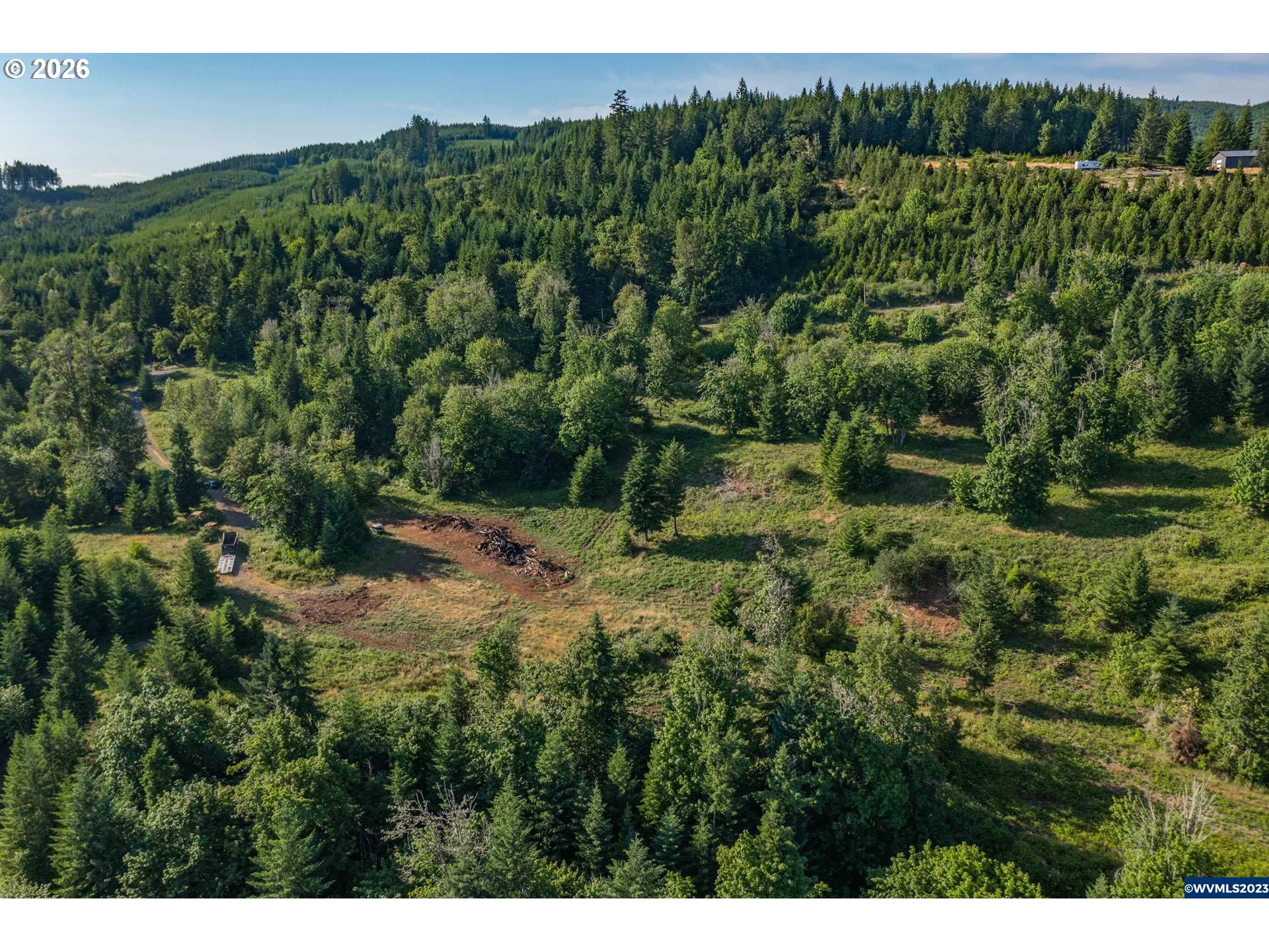 Jones Drive, Unit TL 1700 Foster, OR 97345 - Photo 18 of 19 a view of a lush green forest with trees and some houses