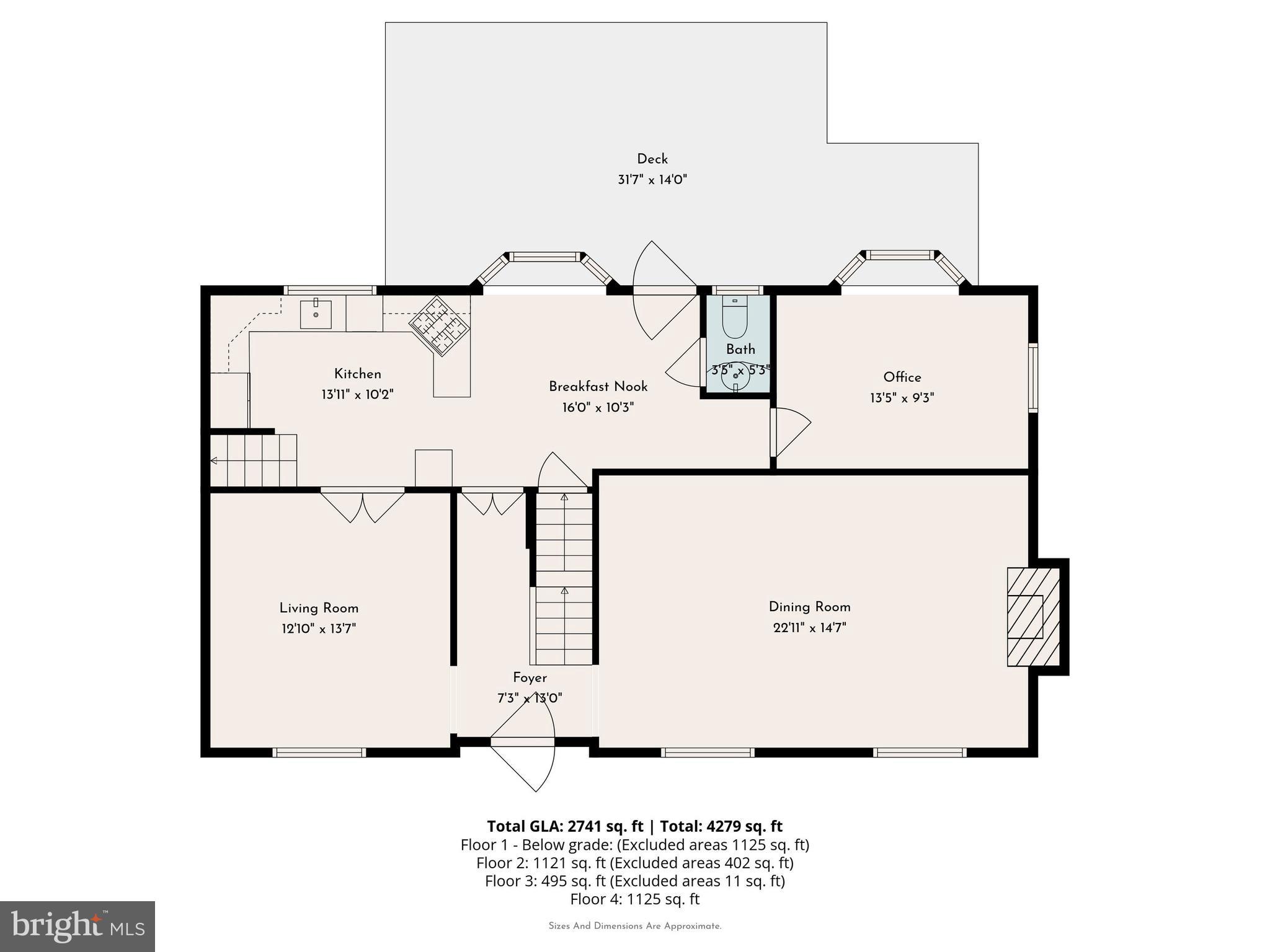 711 Custis Road Glenside, PA 19038 - Photo 49 of 53 a picture of a open kitchen with a white table and chairs