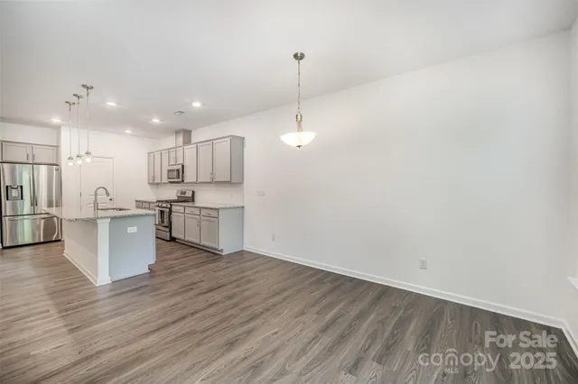 an empty room with an entryway