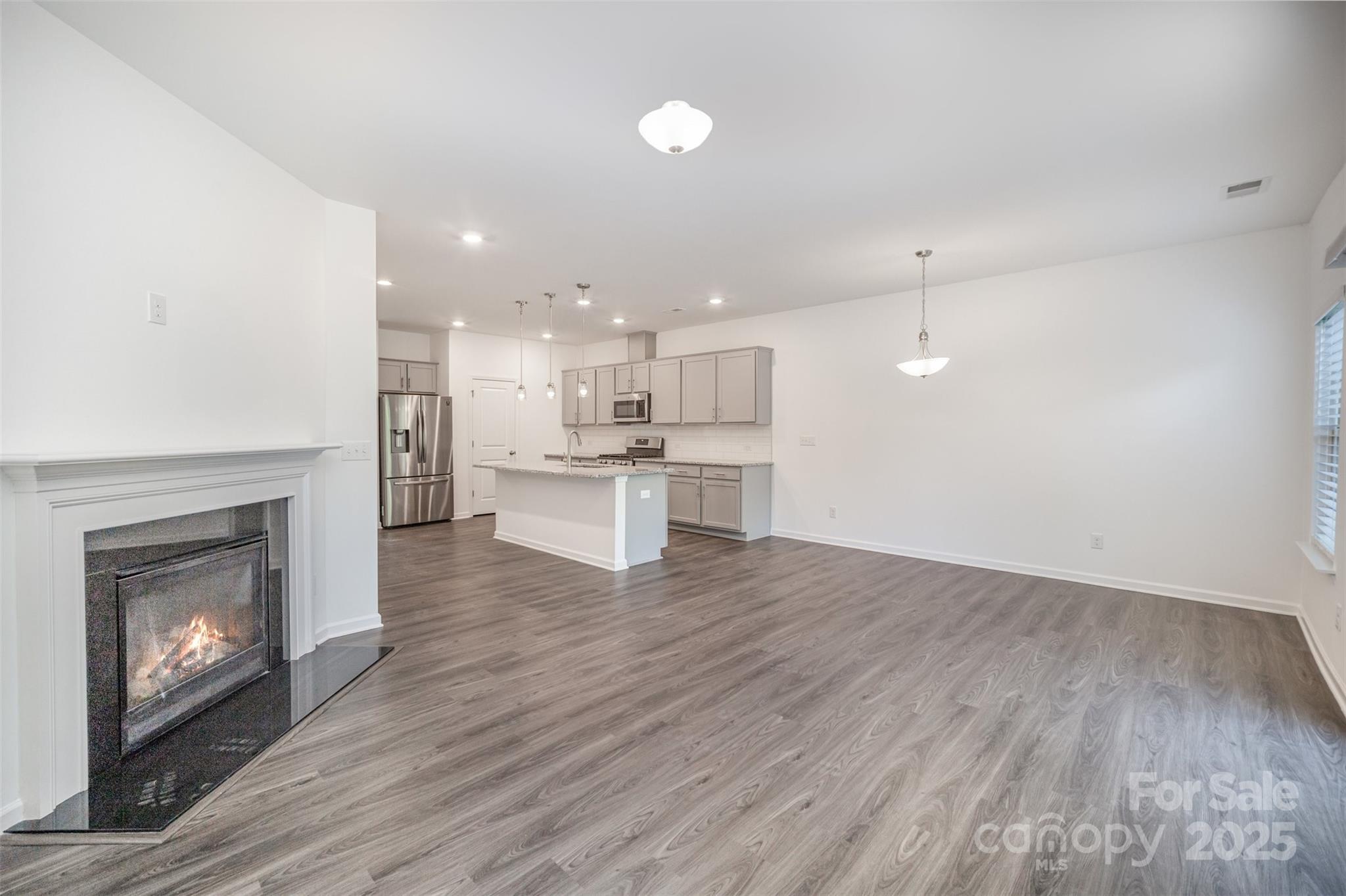 558 Dulaney Drive Tega Cay, SC 29708 - Photo 7 of 30 a big room with wooden floor fire place and fire place