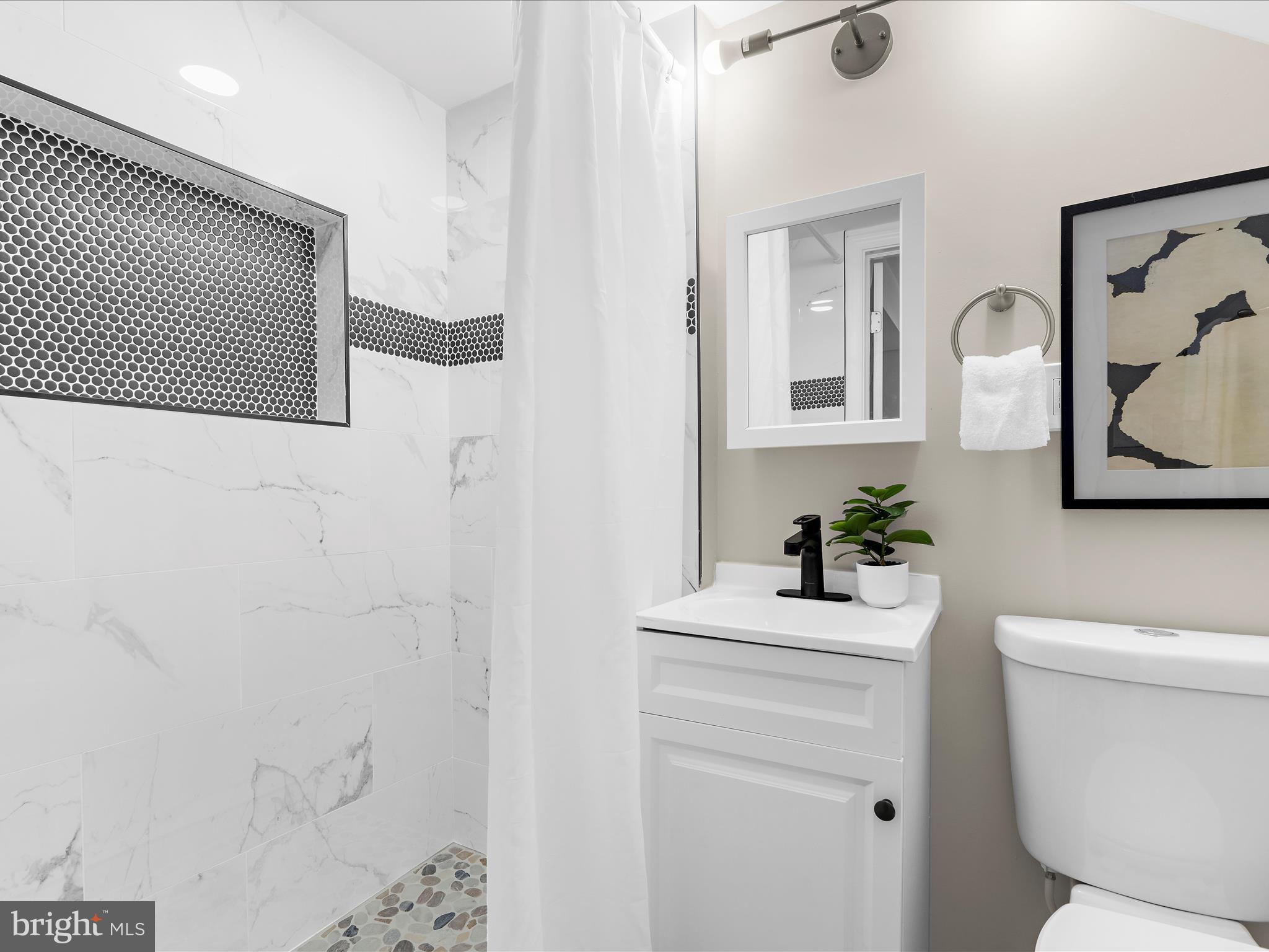 3708 Mohawk Avenue Baltimore, MD 21207 - Photo 29 of 54 a bathroom with a sink toilet and shower