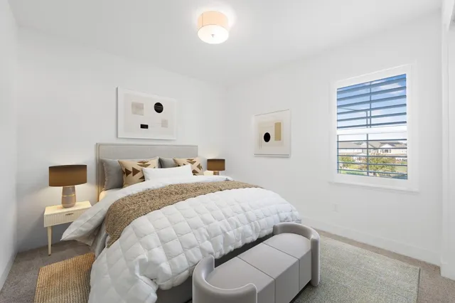 a view of a city with mountains in the background