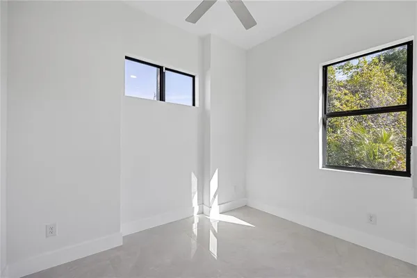 an empty room with a window