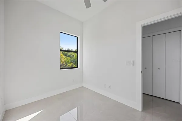 an empty room with window