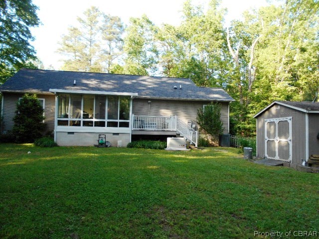 128 Laurel Ridge Road Heathsville, VA 22473 - Photo 13 of 16 Back of House with Shed