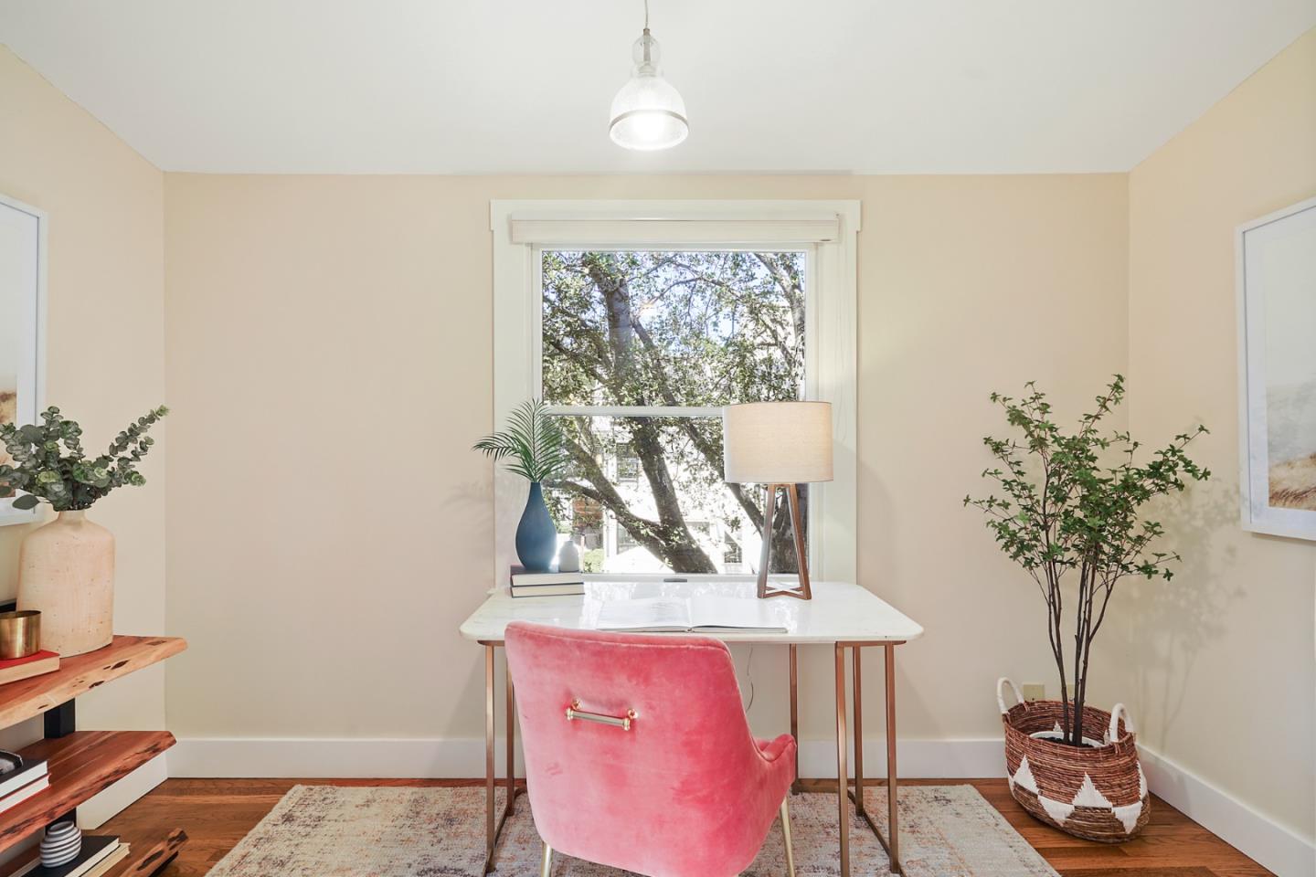 151 Melville Avenue Palo Alto, CA 94301 - Photo 31 of 51 a living room with furniture and a potted plant