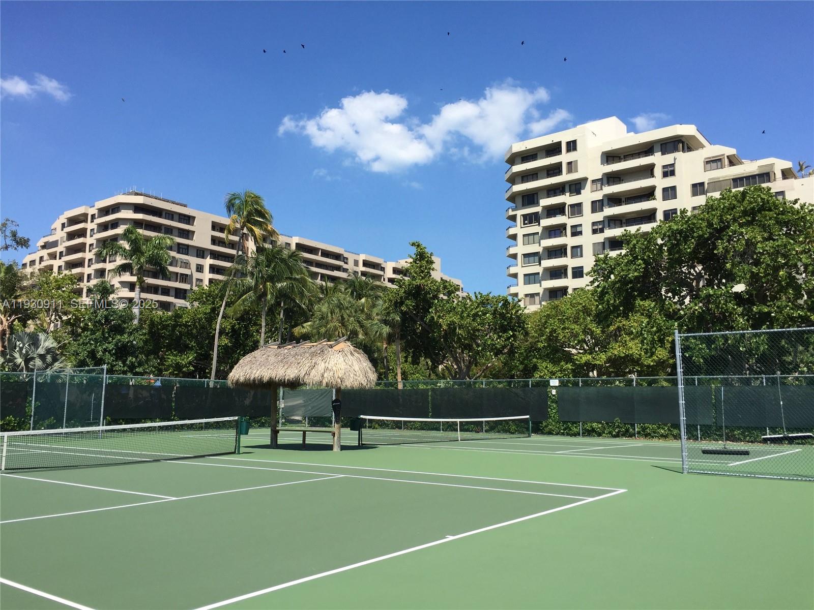 201 Crandon Boulevard, Unit 341 Key Biscayne, FL 33149 - Photo 23 of 25 a view of a tennis ground with a large trees