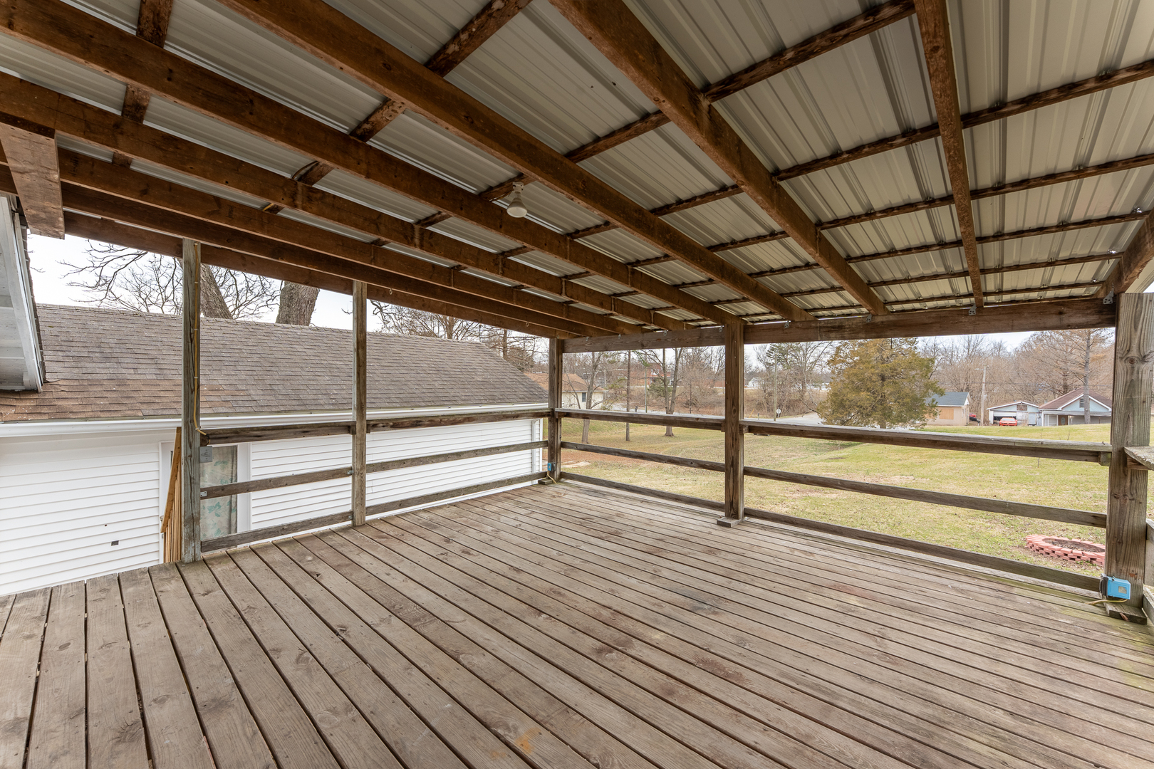 107 Seminary Street Creal Springs, IL 62922 - Photo 32 of 43 a view of outdoor space with wooden deck