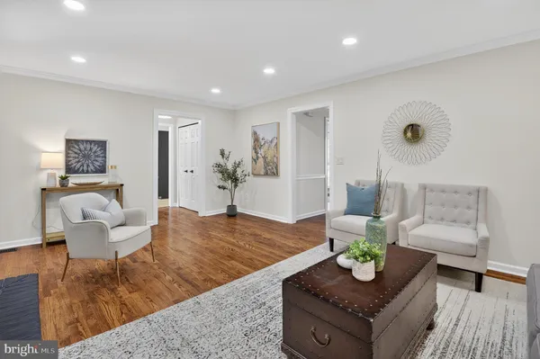 a bedroom with a bed and a table