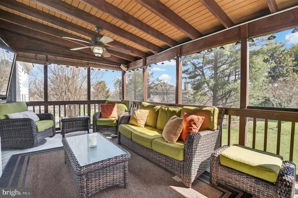 a room with furniture and a table