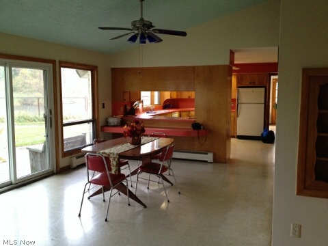 8819 Diagonal Road Streetsboro, OH 44241 - Photo 11 of 23 Spacious dining area with sliders out to the concrete patio. Note the breakfast or serving counter.