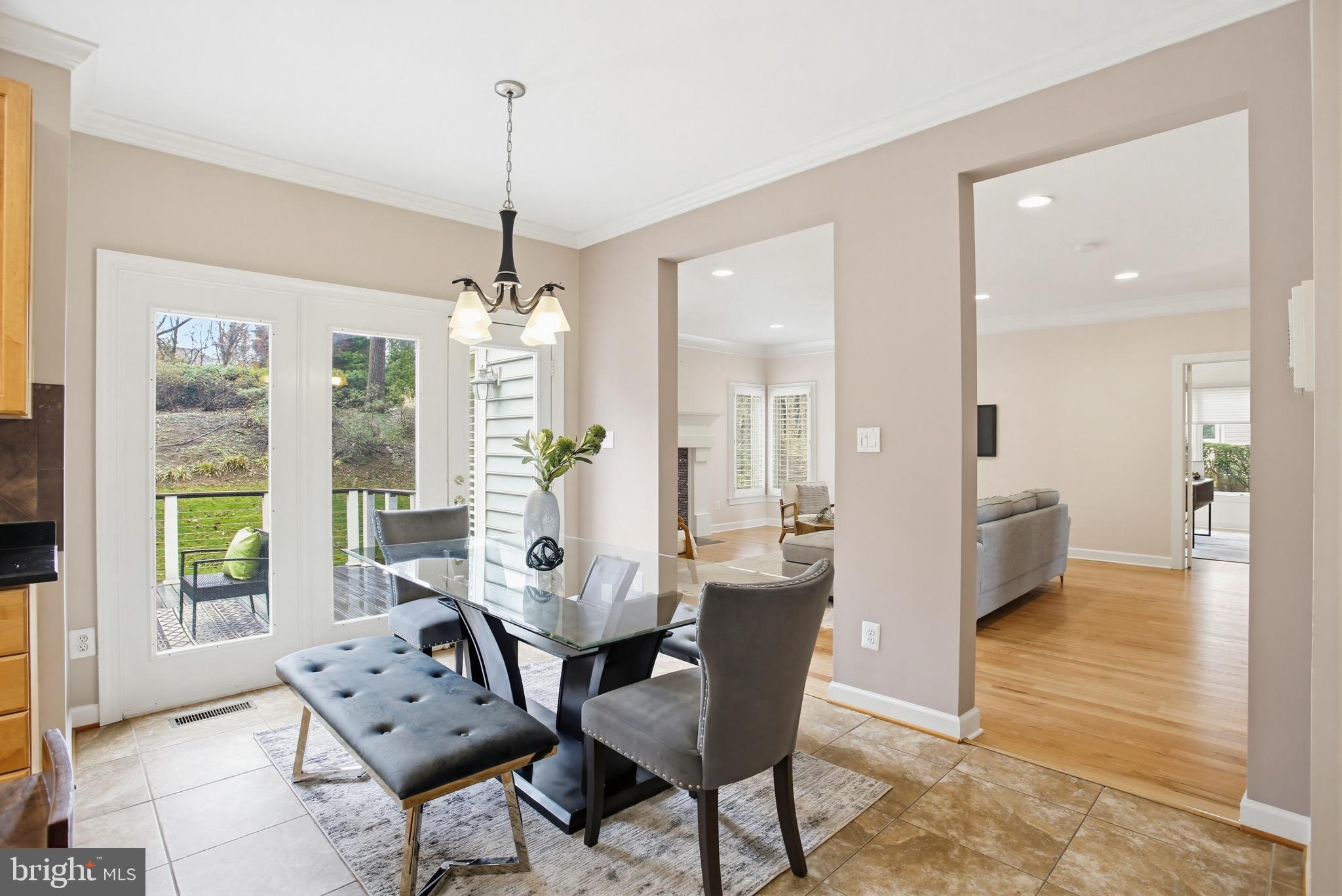 11316 Bright Pond Lane Reston, VA 20194 - Photo 17 of 48 Breakfast room with doors to a ground level deck