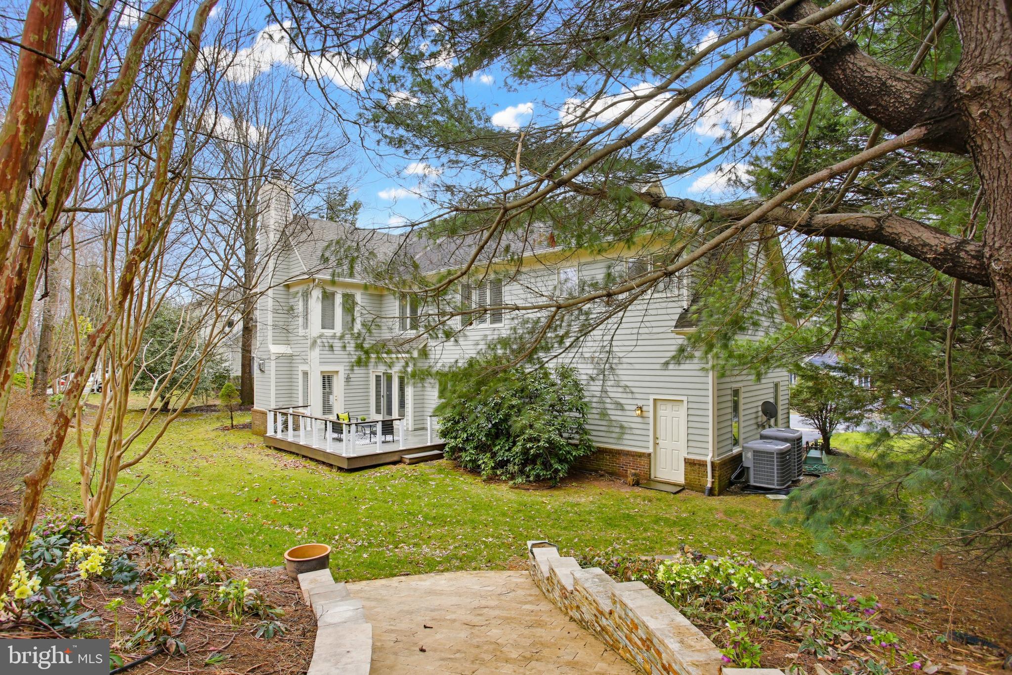 11316 Bright Pond Lane Reston, VA 20194 - Photo 41 of 48 Travertine walkway to additional yard space