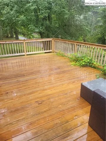 a view of a balcony with an outdoor space