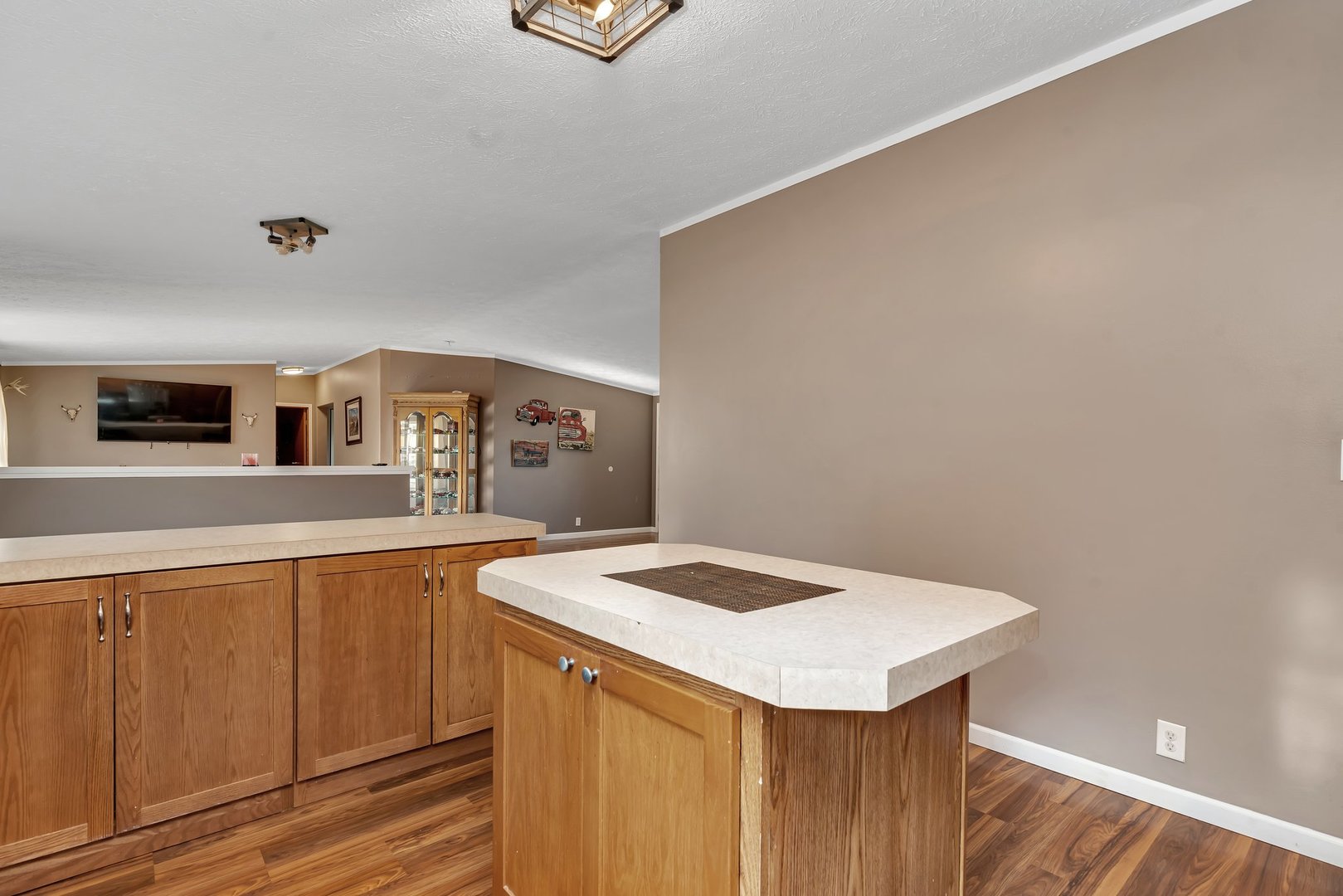 2389 East 29th Road Seneca, IL 61360 - Photo 17 of 46 a kitchen that has a sink and a wooden floor