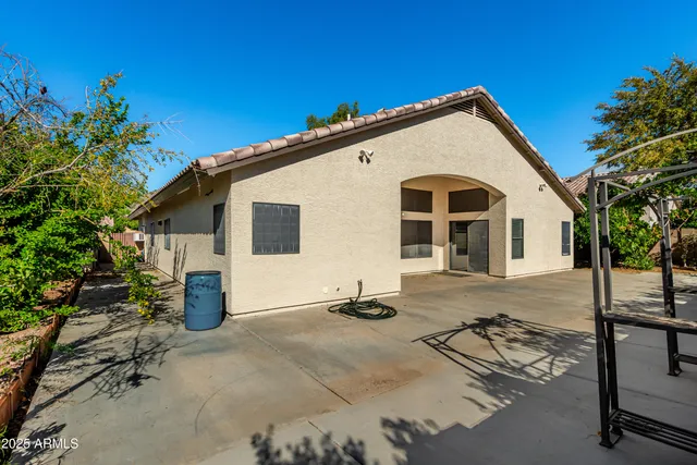a view of a house with a patio