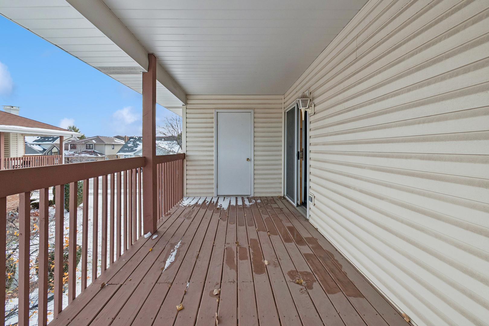 5356 Dixie Drive, Unit 5356 Alsip, IL 60803 - Photo 20 of 20 a view of wooden balcony with wooden floor
