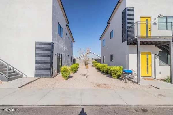 a front view of a house