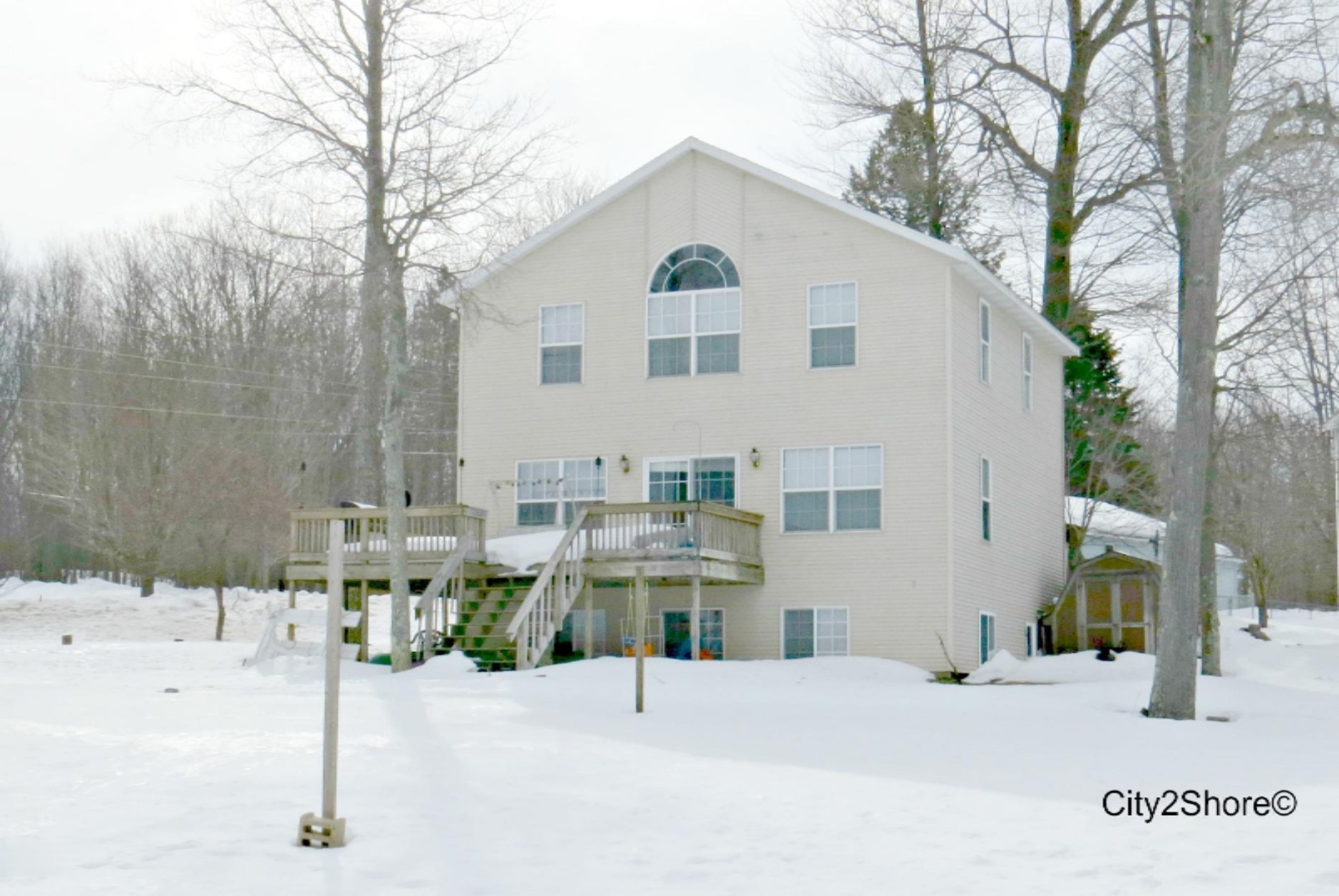 4386 East Town Line Road Fountain, MI 49410 - Photo 1 of 14 View from lake