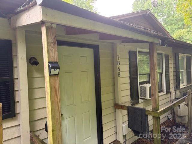 a view of front door of house
