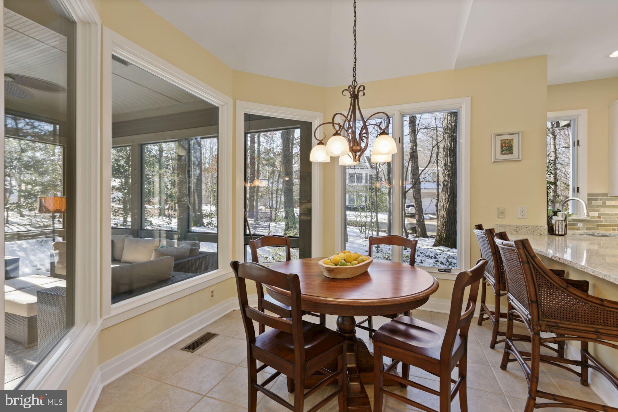 11331 Woodbrook Lane Reston, VA 20194 - Photo 12 of 43 Breakfast Nook opens to Screened-in Porch