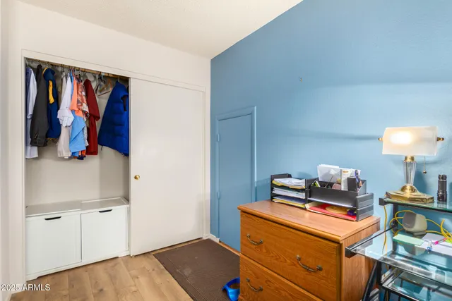 a room with furniture and toys