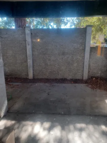 a view of a glass door