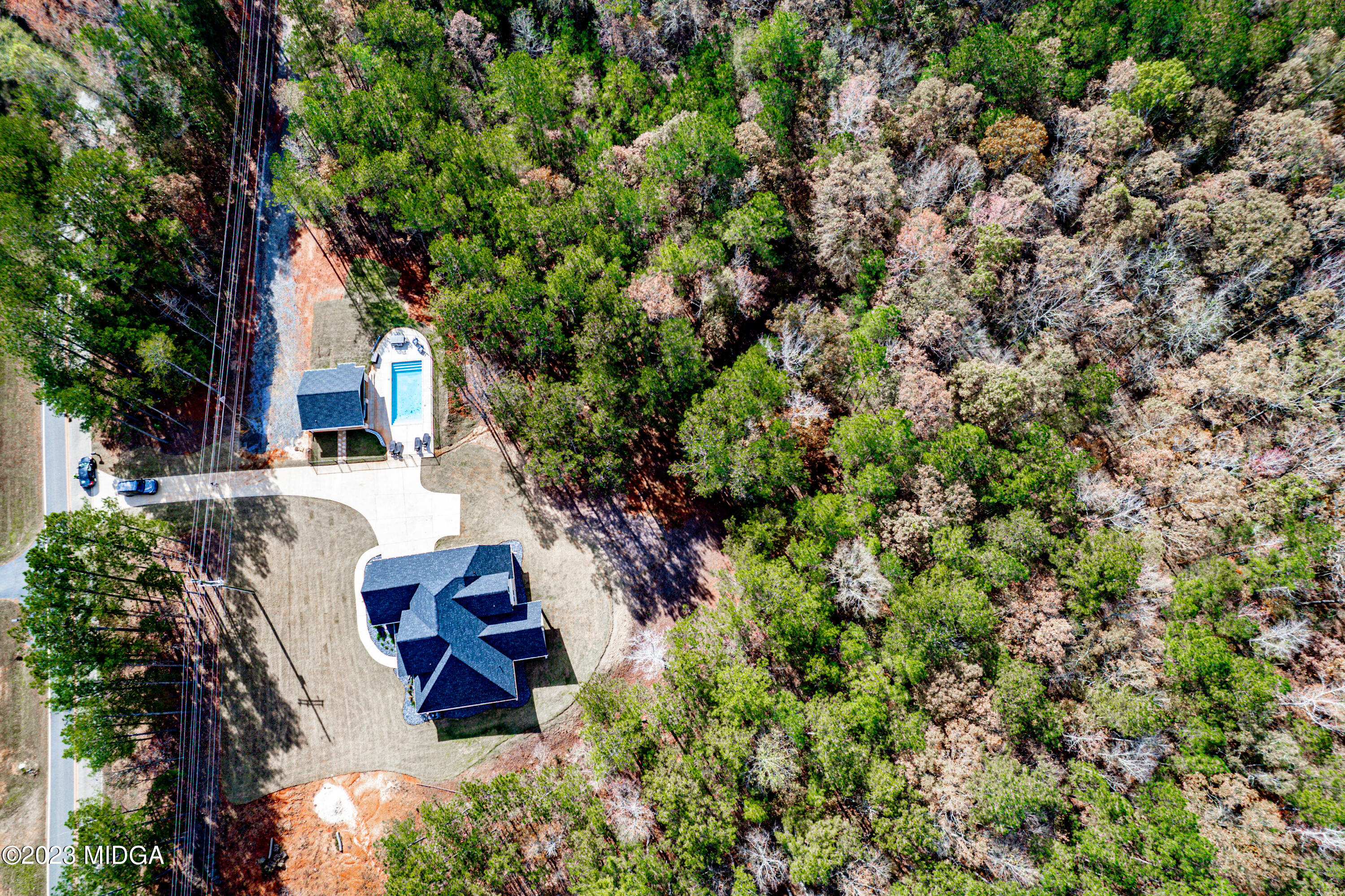 556 Pea Ridge Road Juliette, GA 31046 - Photo 40 of 42 an aerial view of house with yard