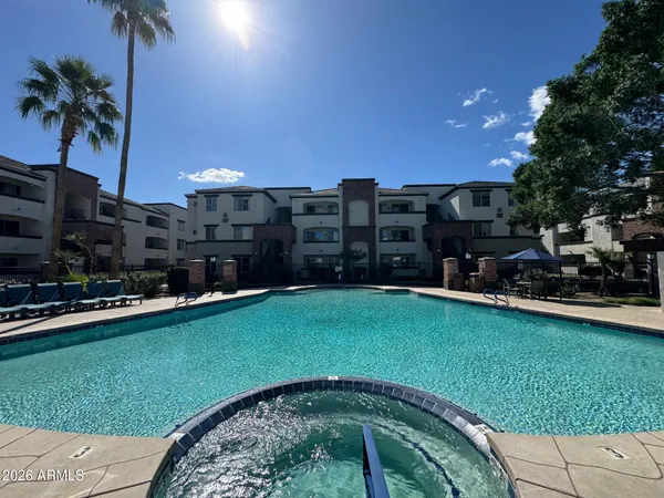 a view of a golf course with a garden