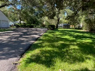 a house view with a garden space