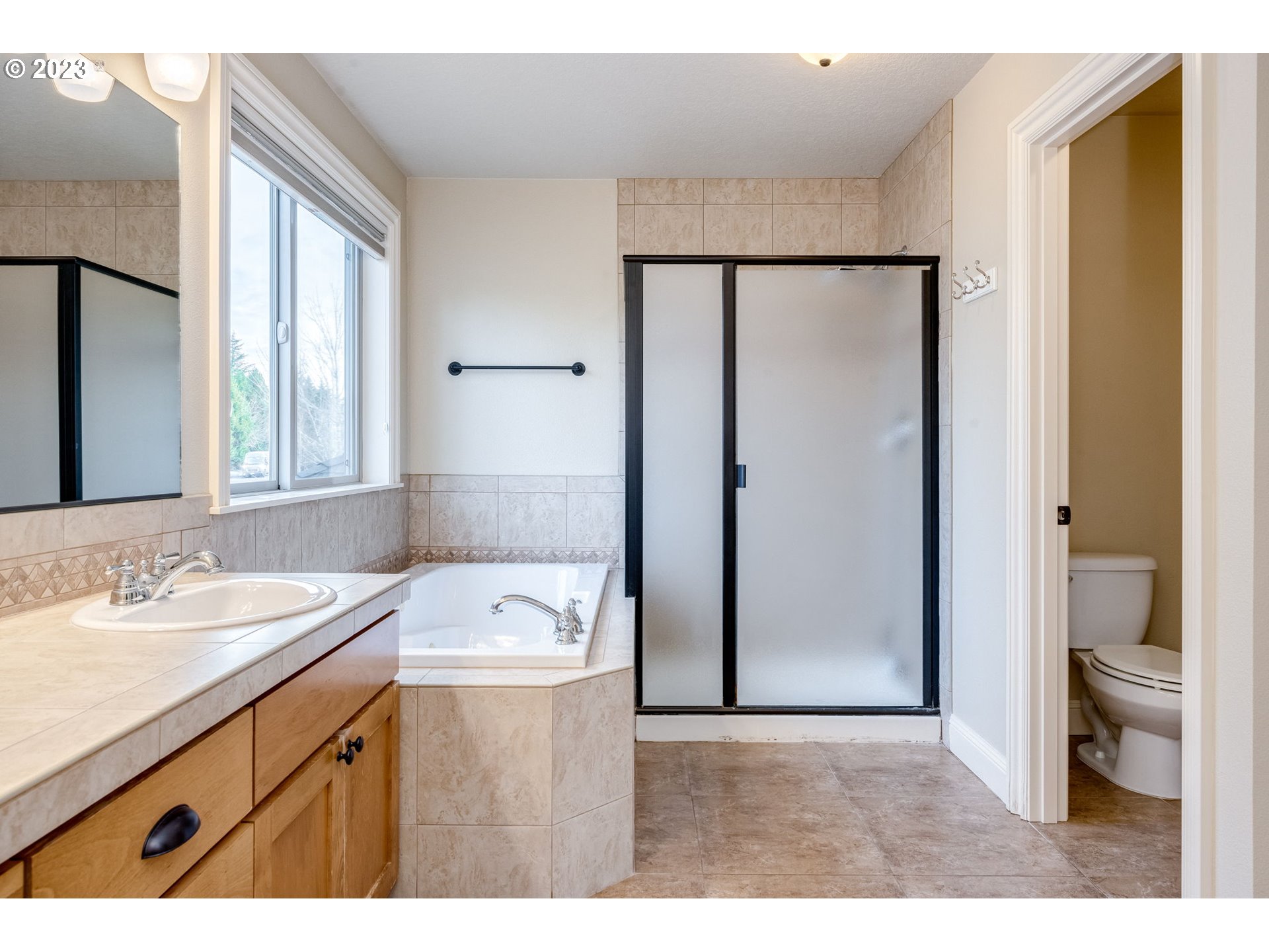 841 Northwest Sacajawea Place Camas, WA 98607 - Photo 30 of 48 a bathroom with a sink a toilet and a mirror