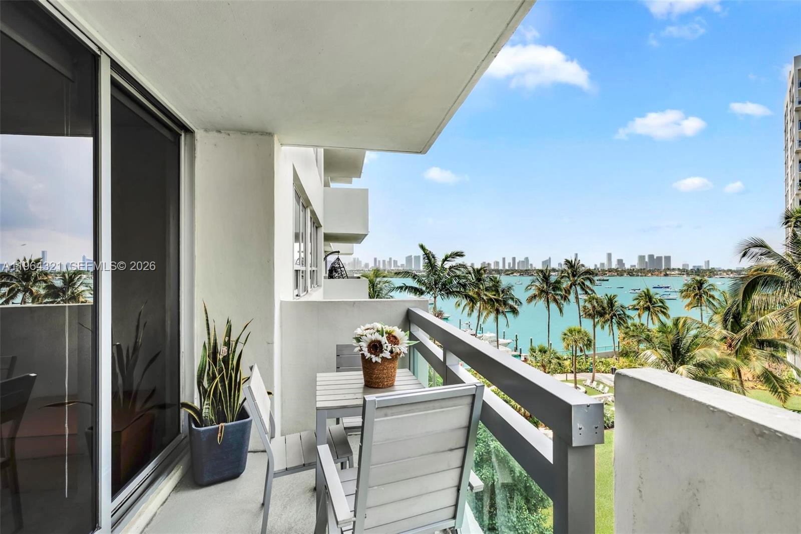 1500 Bay Road, Unit 544S Miami Beach, FL 33139 - Photo 13 of 32 a view of a balcony with an outdoor space