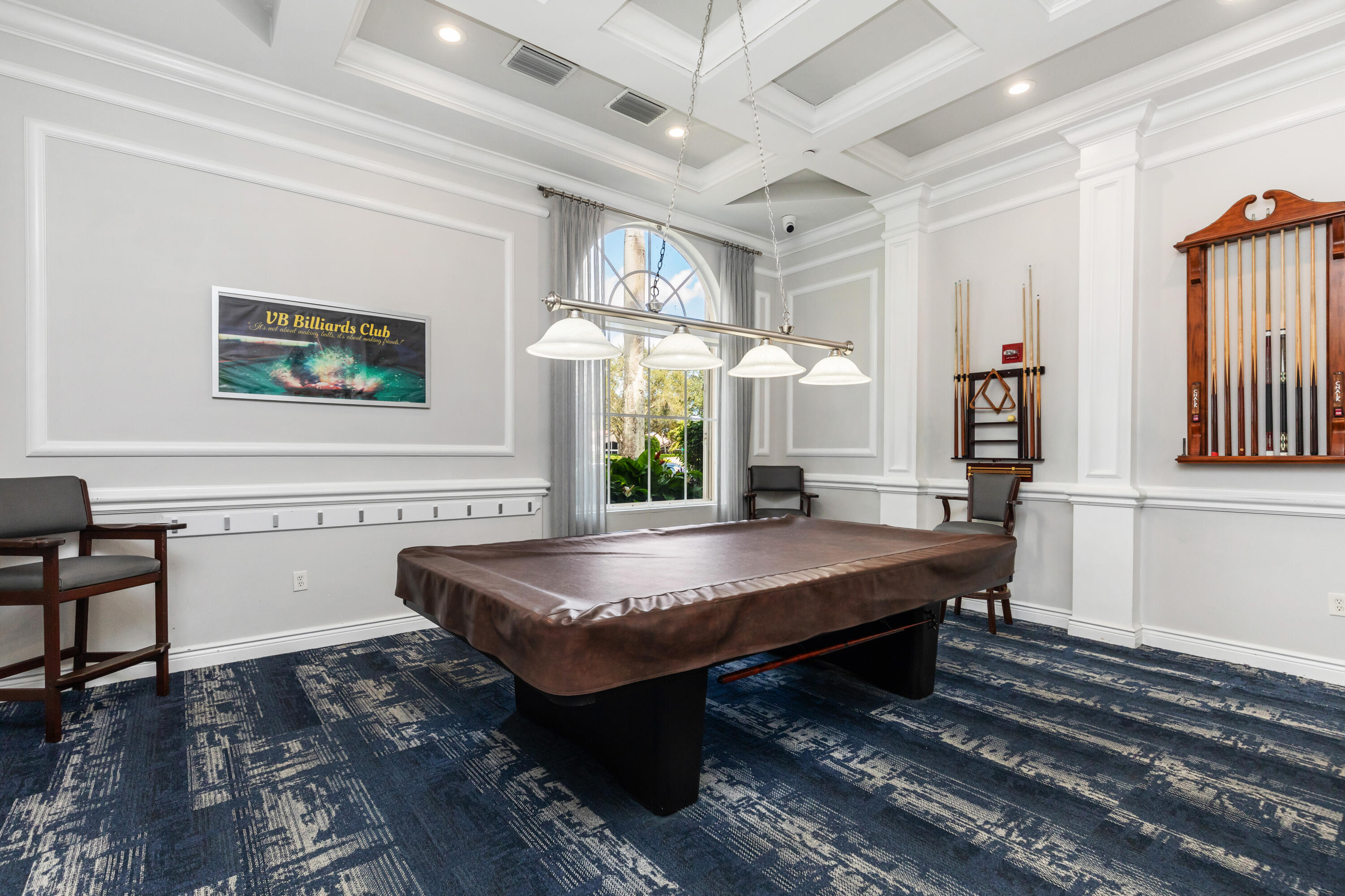 6698 Vía Roma Delray Beach, FL 33446 - Photo 37 of 50 a room with pool table and windows
