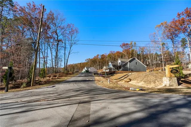 a view of a yard with street