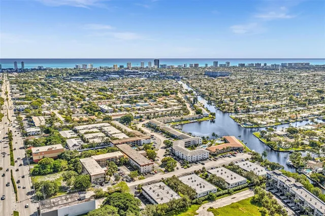 an aerial view of a city