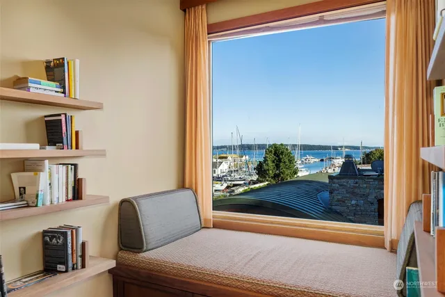 a view of a living room and a window