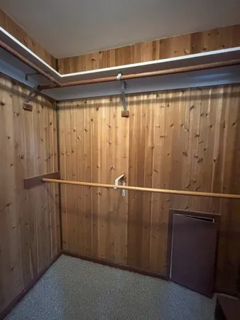 a view of wooden door