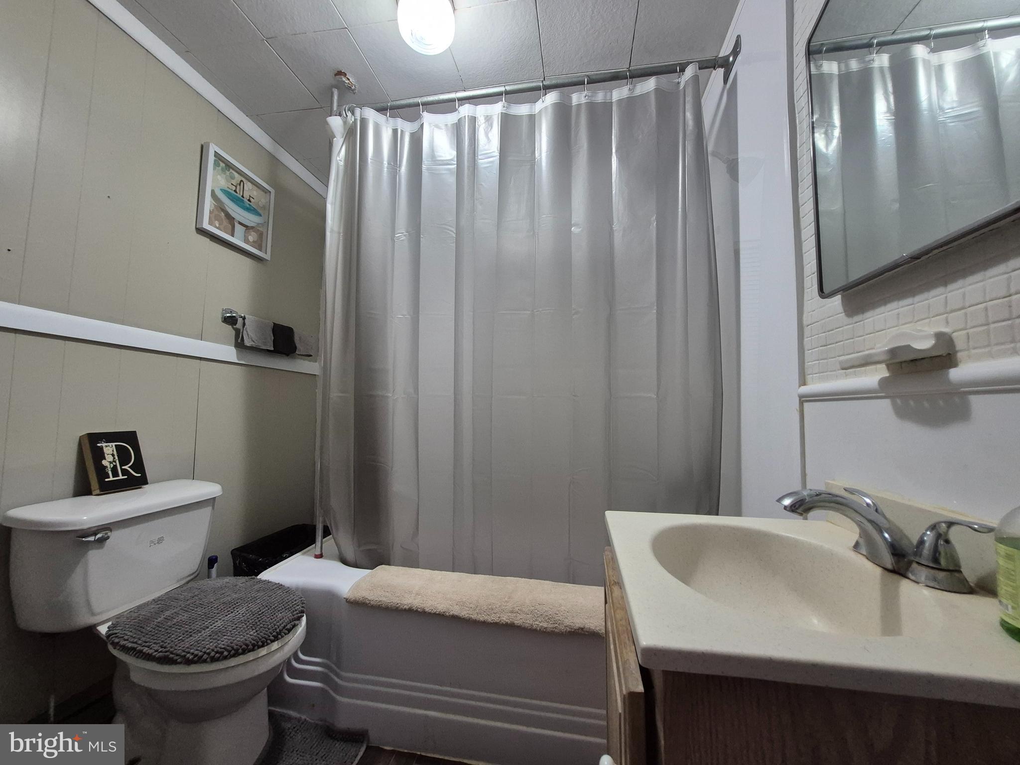715 Main Street Sharptown, MD 21861 - Photo 15 of 36 a bathroom with a sink a toilet and a mirror