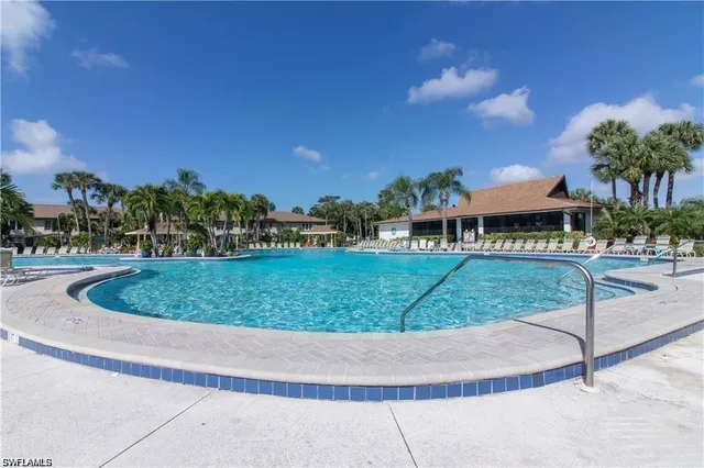 a view of a park with tree s