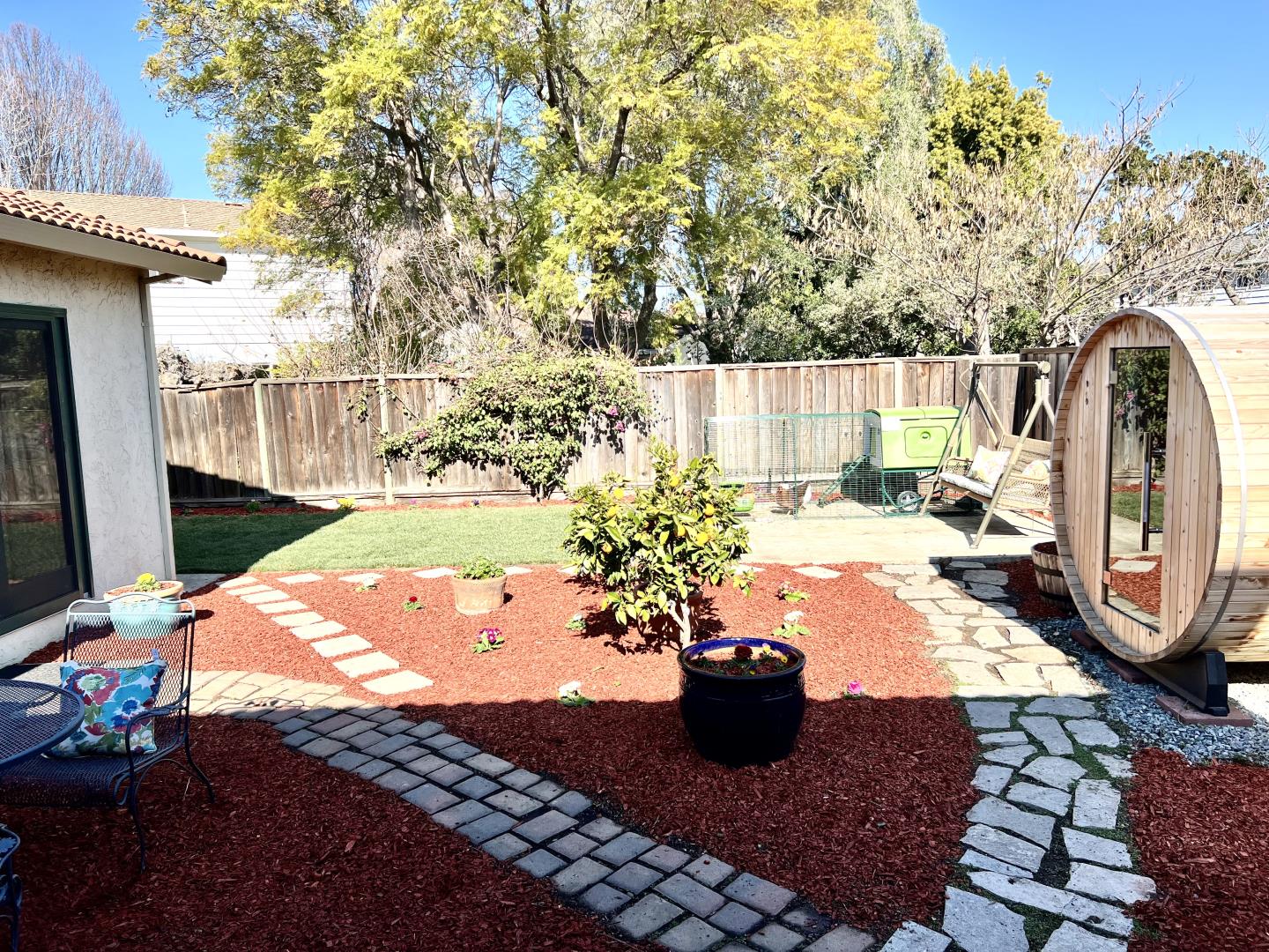 1163 Crespi Drive Sunnyvale, CA 94086 - Photo 42 of 49 a view of a backyard with sitting area