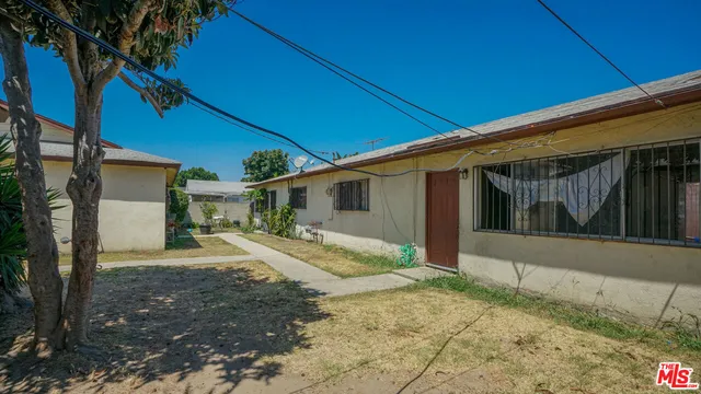 a view of a house with a patio