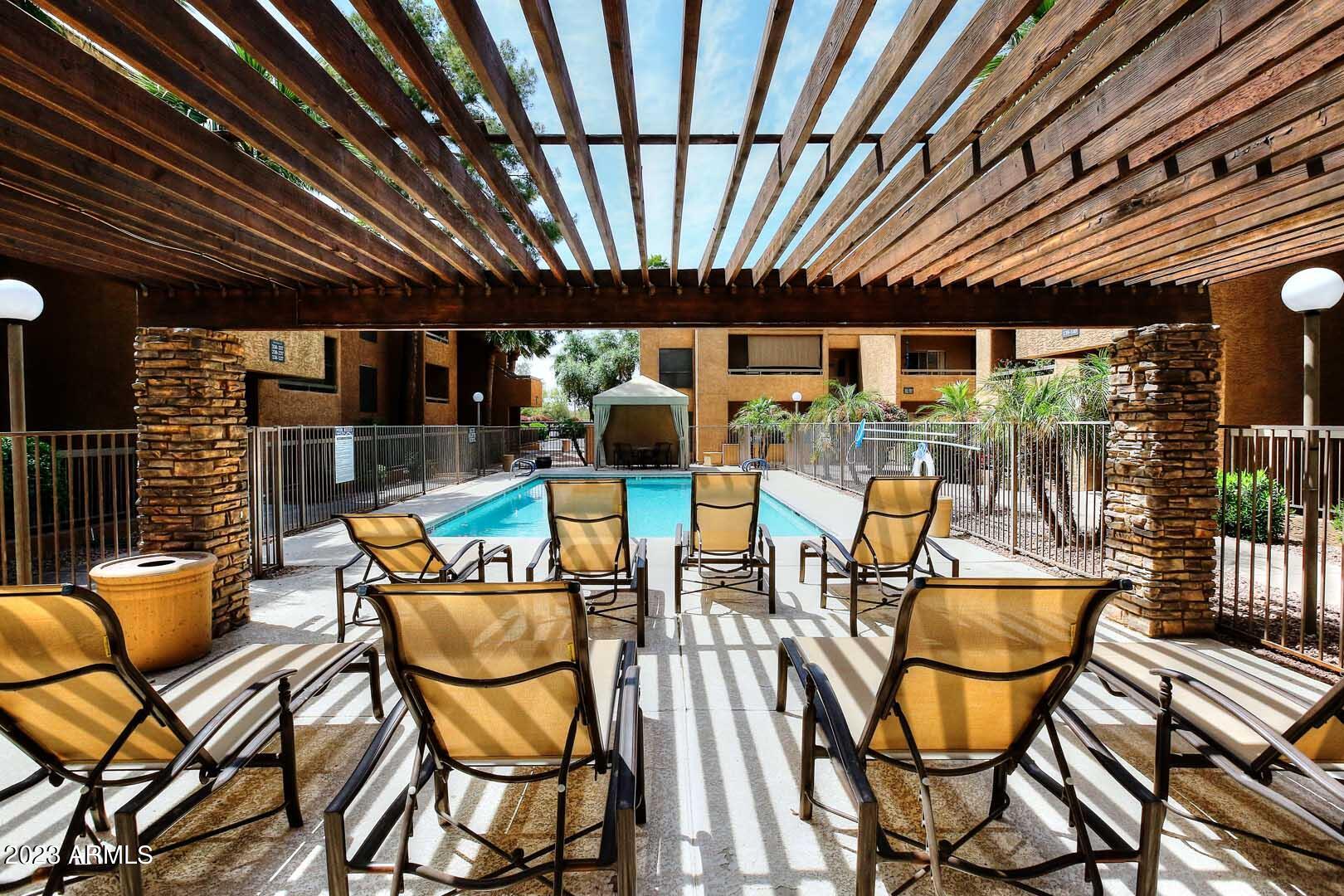 2625 East Indian School Road, Unit 213 Phoenix, AZ 85016 - Photo 14 of 15 Biltmore Promenade-Pool Pergola